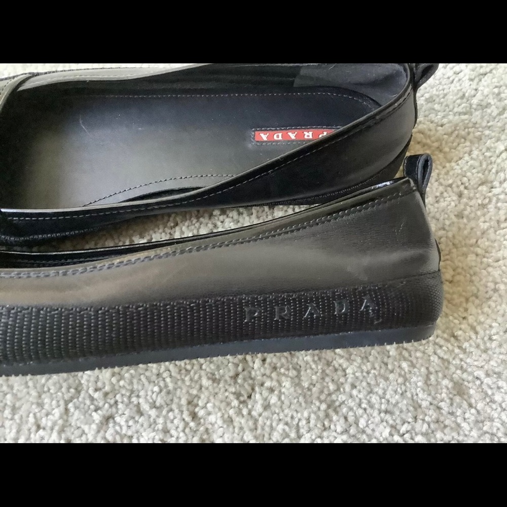 Prada Black Bow Ballet Flats - Picture 2 of 7